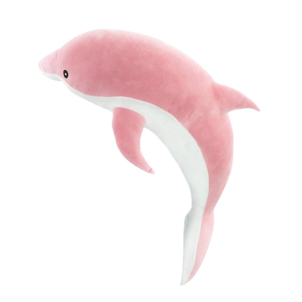 (Pink, Medium) Dolphin Plush Doll Pillow Cartoon Lovely Home For Girls, Blue 30cm