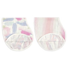 Burpy Baby Bib, 100% Viscose from Bamboo Muslin, 4 Layer Multi Use Burping Cloth, Super Soft & Absorbent Burp Rag for