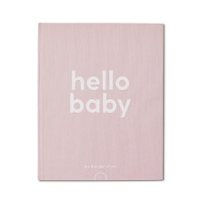 Baby Premium Hello Baby Memory Book in Blush - Milestone Record Activity Journal for Newborns - Unisex Keepsake Diary