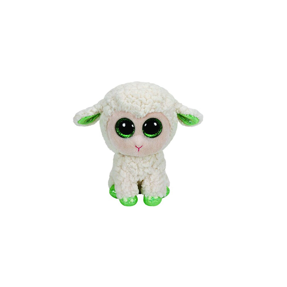 36128 36128 Lala Lamb with Glitter Eyes and Green Hooves Easter Limited Edition Plush Toy 15 cm White