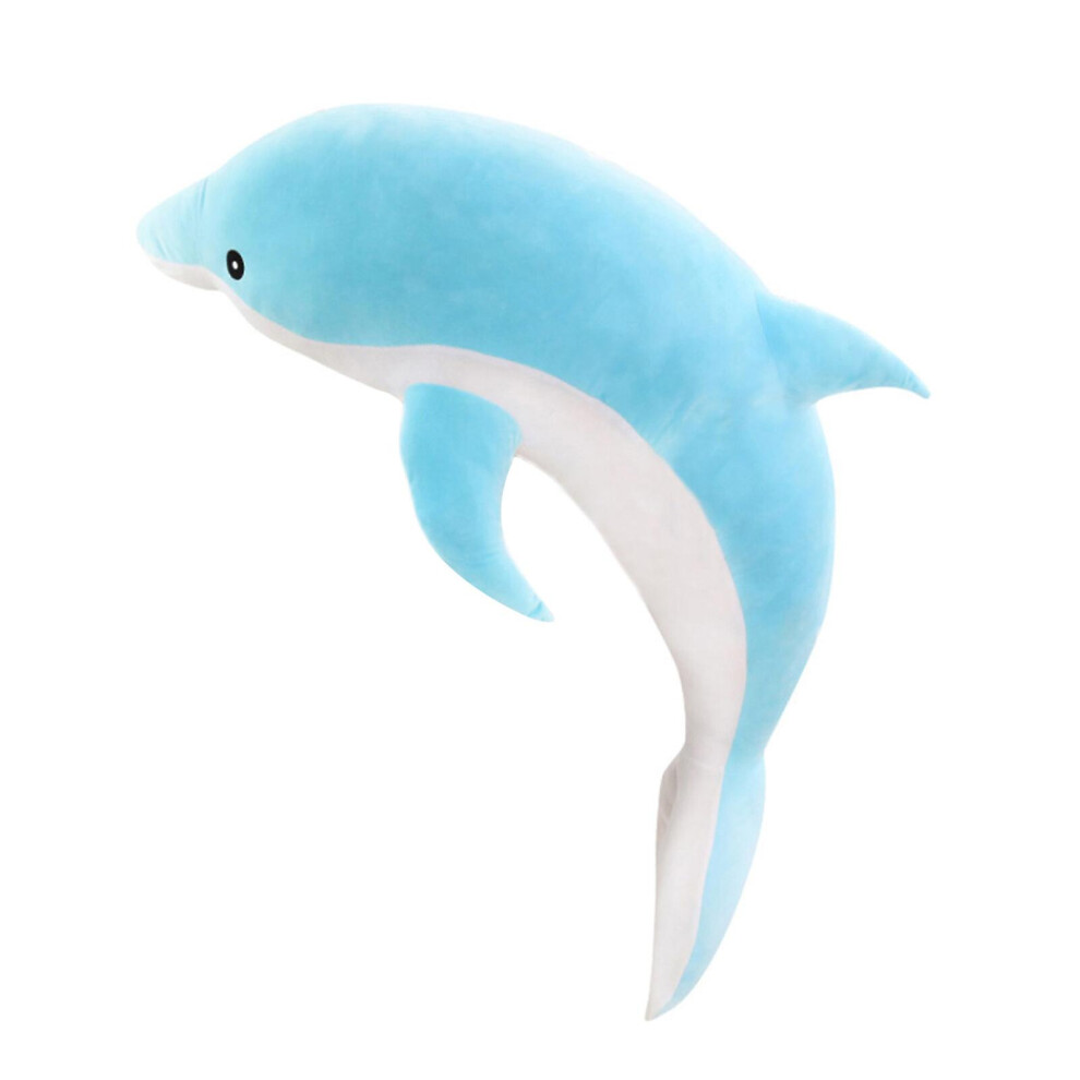(Blue, Medium) Dolphin Plush Doll Pillow Cartoon Lovely Home For Girls, Blue 30cm