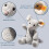 Steiff 056246 Cheesy mouse 19 bluegrey sitting - Plush Soft Toy 4
