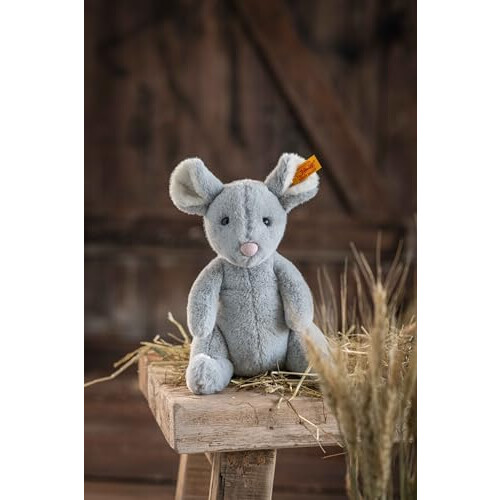 Steiff 056246 Cheesy mouse 19 bluegrey sitting - Plush Soft Toy 2