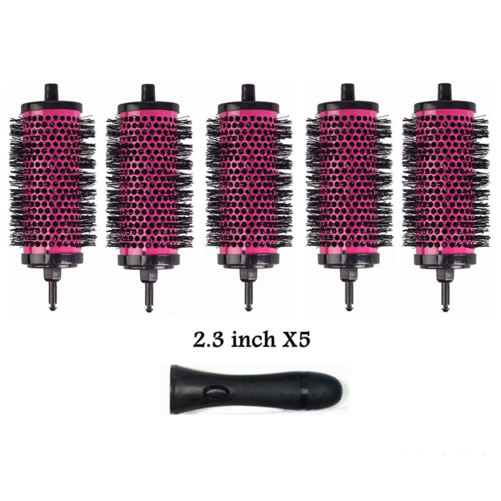 Ligicky Blowout Brush Set With 2.3'' Detachable Barrels Round Brushes Hair Styling Tool, 1 Handle 5 Barrels, Large