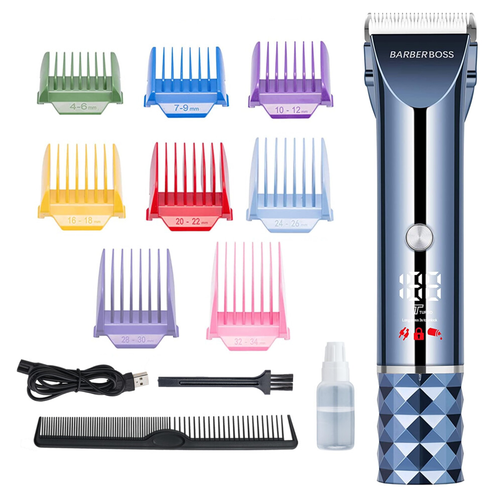 10-in-1 All-in-One Trimmer, Ultimate Grooming Kit for Beard & Hair, 8 Attachments Comb Set, Precision Titanium-Ceramic