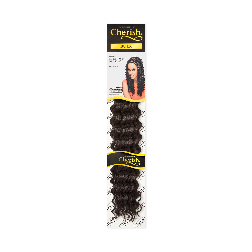 Cherish Unisex Cherish/Deep Twist Bulk 22'' / Crochet Hair Braids/Colour - 2