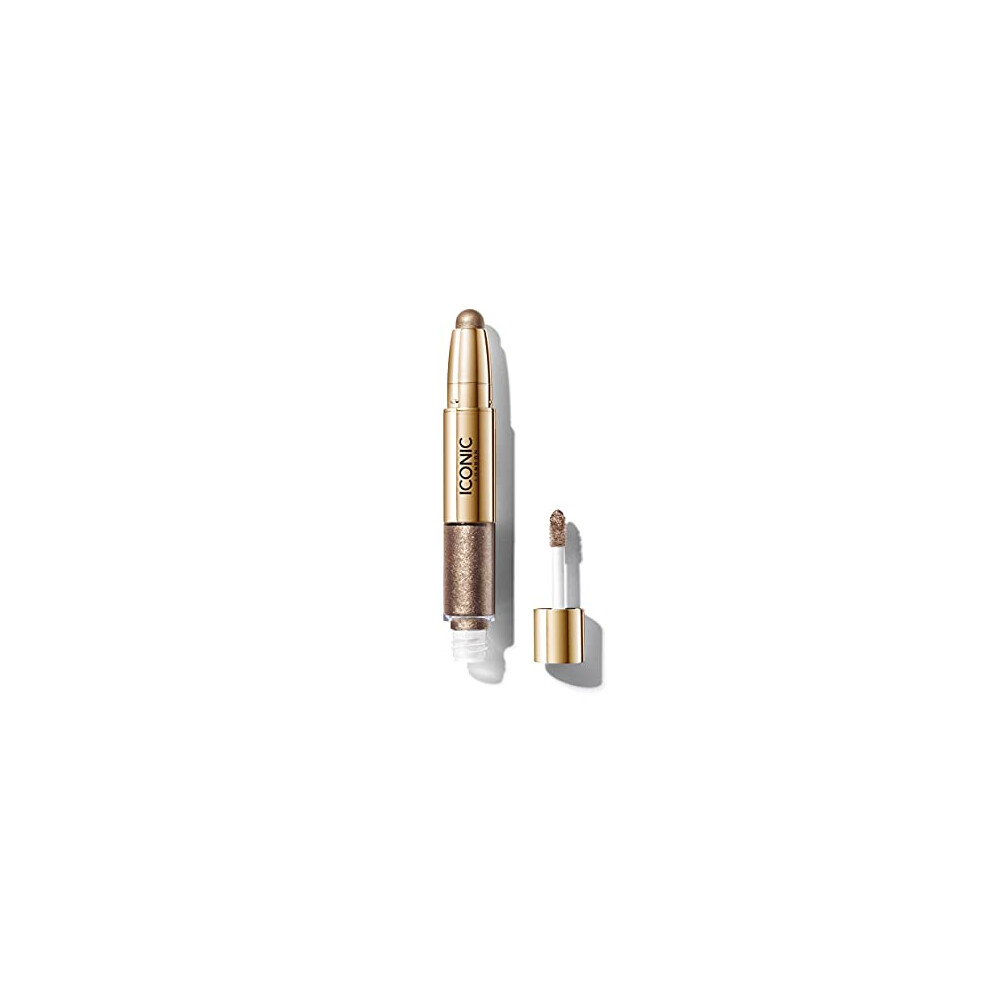 Iconic London Iconic Glaze Crayon Dual-Ended Glitter Eyeshadows | Glitter Eyeshadow Stick | Sparkling, Wet-Look Glazed Effect | Easy