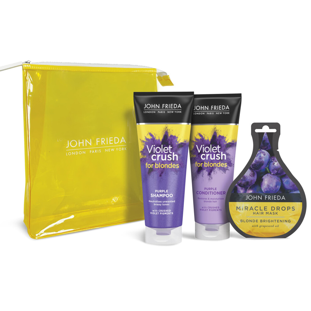 Violet Crush Gift Set - for Blonde Hair - 2 x 250ml Shampoo/Conditioner + Miracle Drop Sachet