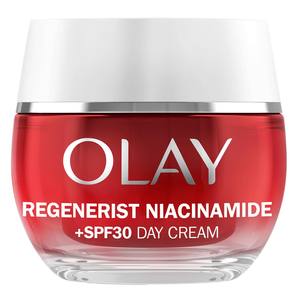 Olay Cream Regenerist Niacinamide Day Face Moisturiser Spf 30, Skincare With Niacinamide 99% Purity, Antioxidant Vitamin E.