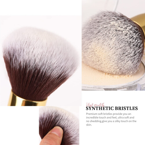 DUcare Σετ Πινέλων Μακιγιάζ με Διπλή Άκρη για Foundation και Contour 2 τεμ 2