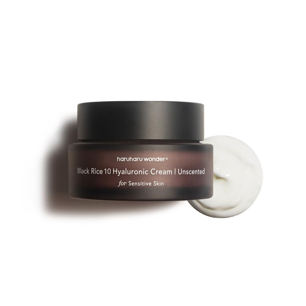 Haruharu Black,Cream Wonder Black Rice 10 Hyaluronic Cream Unscented, 50Ml, Face Moisturizer, Vegan, Cruelty Free, Daily Skincare