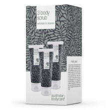 3x Body Scrubs 200ml with tea tree oil | Against pimples, impure skin, ingrown hair, keratosis pilaris and strawberry