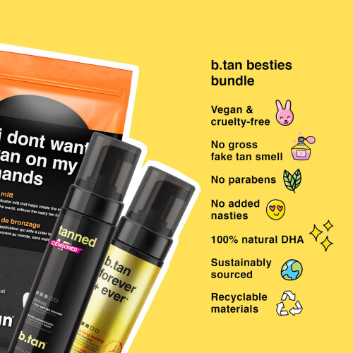 b.tan Best Self Tanner Mousses Bundle με Εφαρμογέα Μιτ για Ψεύτικο Μαύρισμα 2