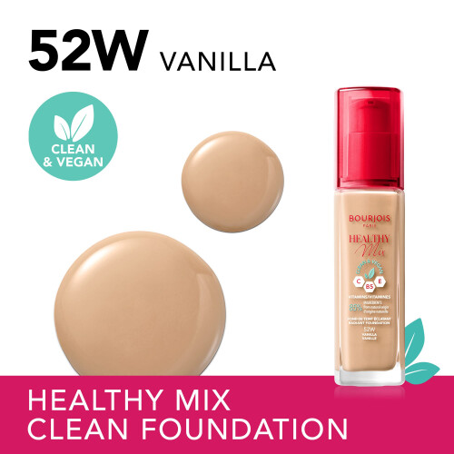 Bourjois Healthy Mix Clean Vegan Foundation Nr. 52 Vanille 1