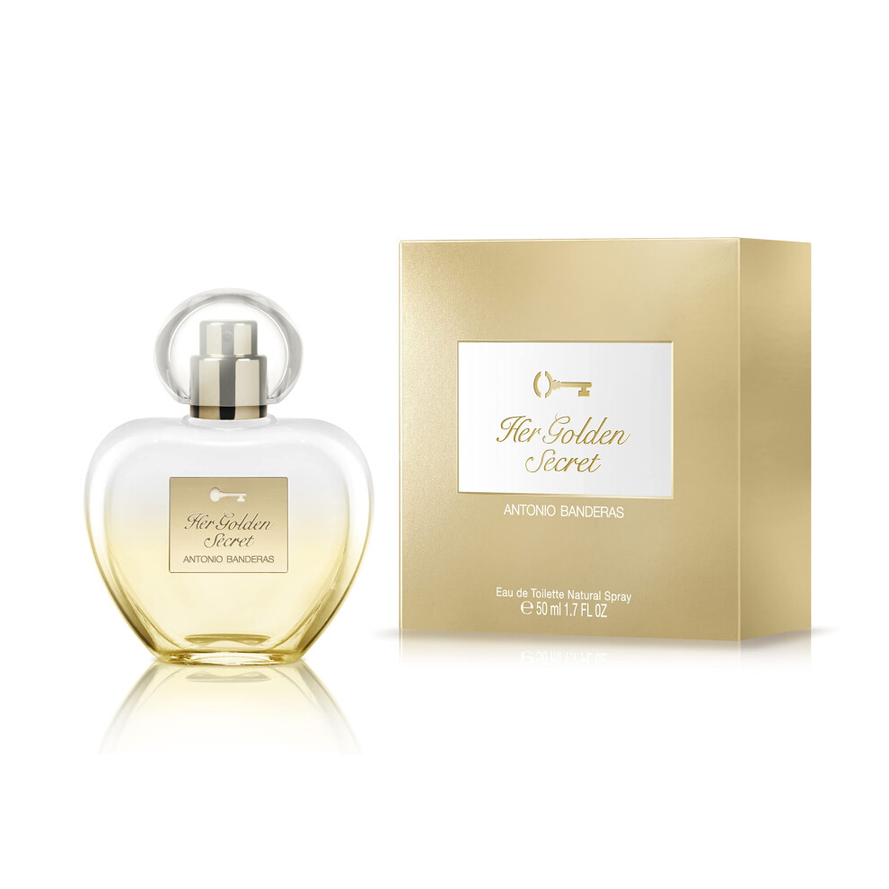 Banderas Perfumes - Her golden secret - Eau de toilette Spray for Women - Long Lasting - Femenine, Charming and Romantic