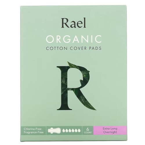 Rael, Bio-Baumwollbinden, Extra Lang Übernacht, 6 Stück