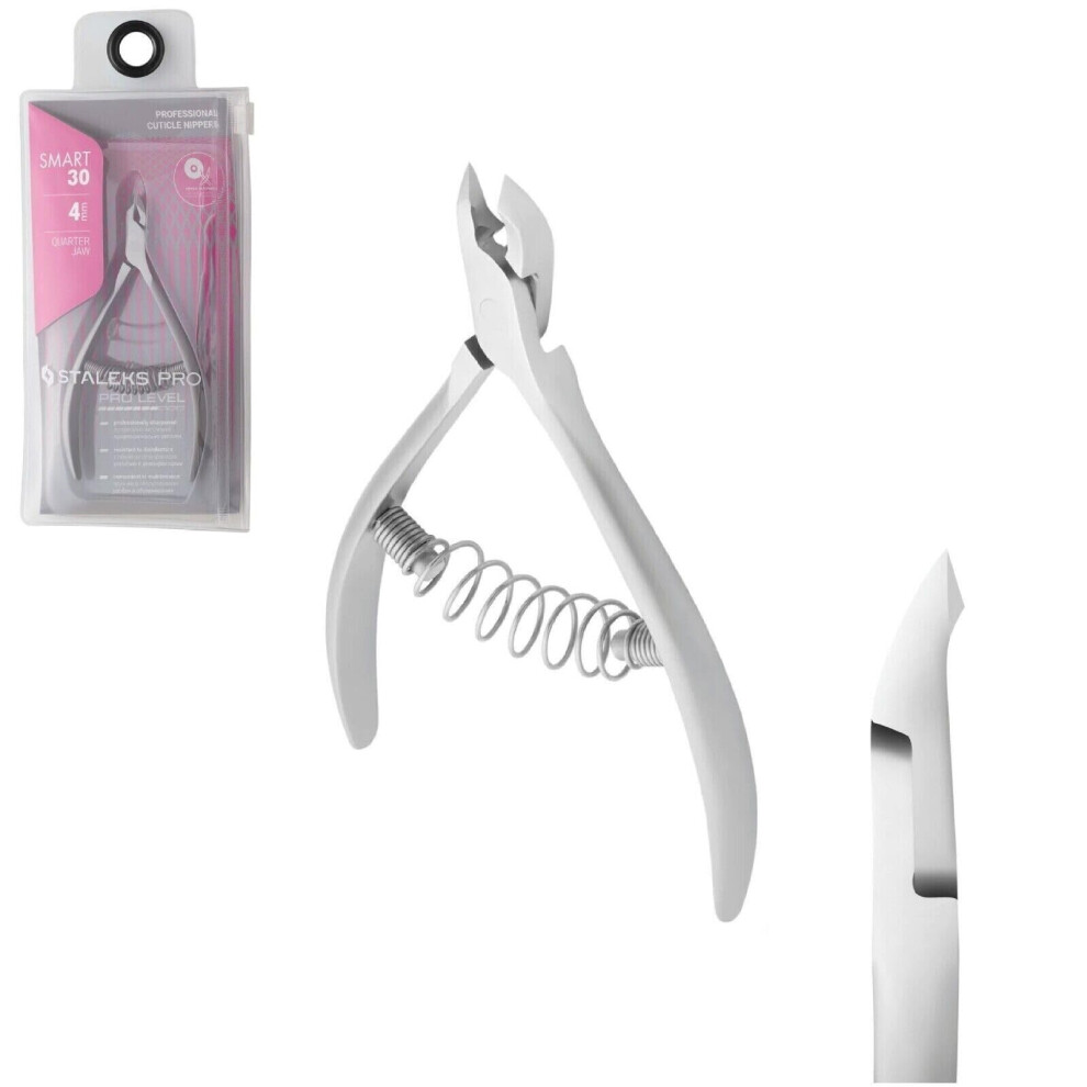 Staleks Pro Smart 30 Quarter Jaw 4Mm Professional Cuticle Nippers - Pack Of 1 - Model Ns-30-4