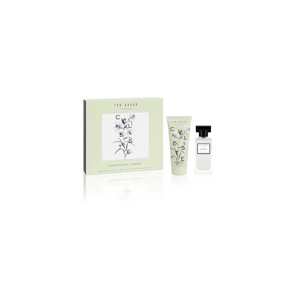 Floret Celeste Gift Set, Celeste Fragrance EDT with Aromatic Musk Scent and Body Lotion with Nourishing Olive Fruit Oil