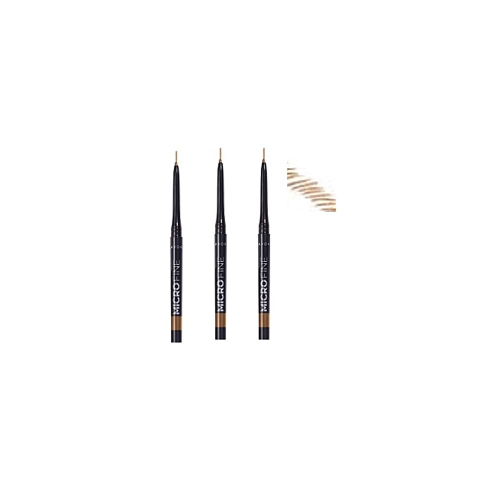 Avon Pack Of 3 Micro Fine Brow Retractable Pencil Blonde Replaces Glimmerstick For Brows, No Need To Sharpen By