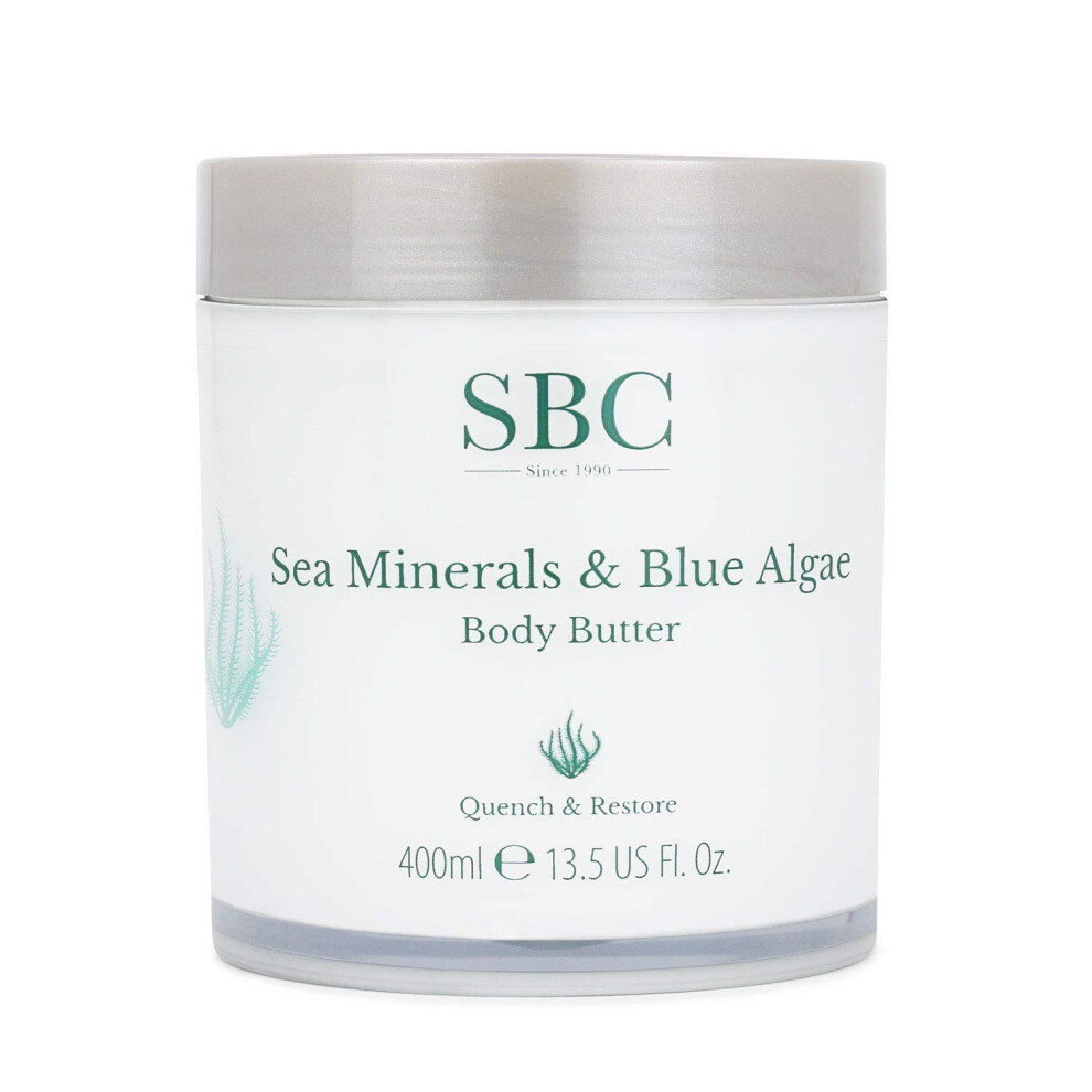 Sbc Skincare Blue Sea Minerals & Algae Body Butter - 400Ml | Hydrating Body Lotion With Hyaluronic Acid | Body Butter For Men And