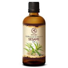Sesame Oil 100ml - Sesamum Indicum Seed Oil - Mexico - 100% Pure & Natural - Cold Pressed - Unrefined - Best Benefits