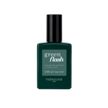 Green Flash Top Coat - Vegan Gel Nail Polish Top Coat - 12-Free - Up to 84% Bio-Sourced Ingredients - Made in France - 0