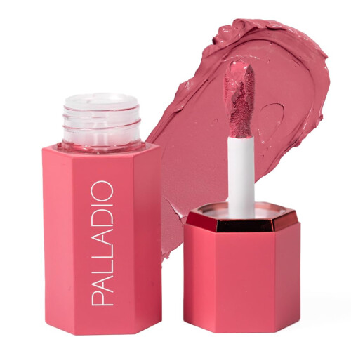 Palladio Liquid Blush 2-in-1 για Μάγουλα & Χείλη, Ελαφρύ Κρεμώδες Ρουζ, Μακράς Διάρκειας