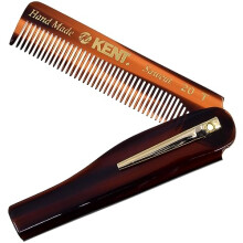 20T Handmade Folding Pocket Comb for Men, Fine Tooth Hair Comb Straightener for Everyday Grooming Styling Hair, Beard or