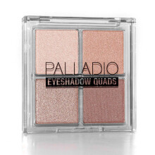 PALLADIO QUAD HOESHADOW QUADS VELOVETY MATTE METTAGLIBILE METALLICO E SHIMMER FINIZIONE CREMINE CREMY Formula Quad Eye Oye Oyda da tavolozza da tavol