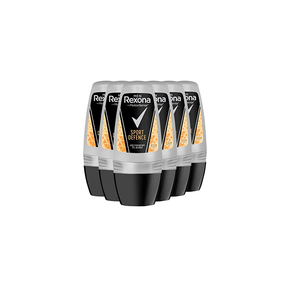 Rexona Sport Men's Roll-On Deodorant Pack Of 6 X 50 Ml