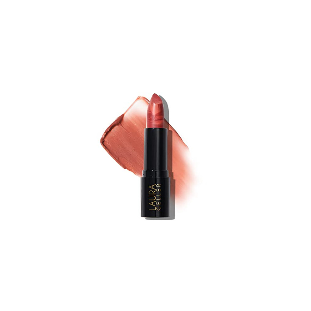 LAURA GELLER NEW YORK Italian Marble Sheer Lipstick - Peach Bellini - Hydrating & Lightweight - Vitamin E & Caster Seed