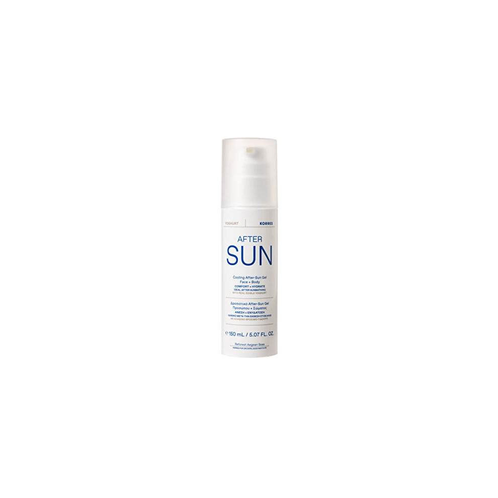 Korres Yoghurt Cooling After Sun Gel 150Ml, Aftersun Cream, Calming And Soothing Cream