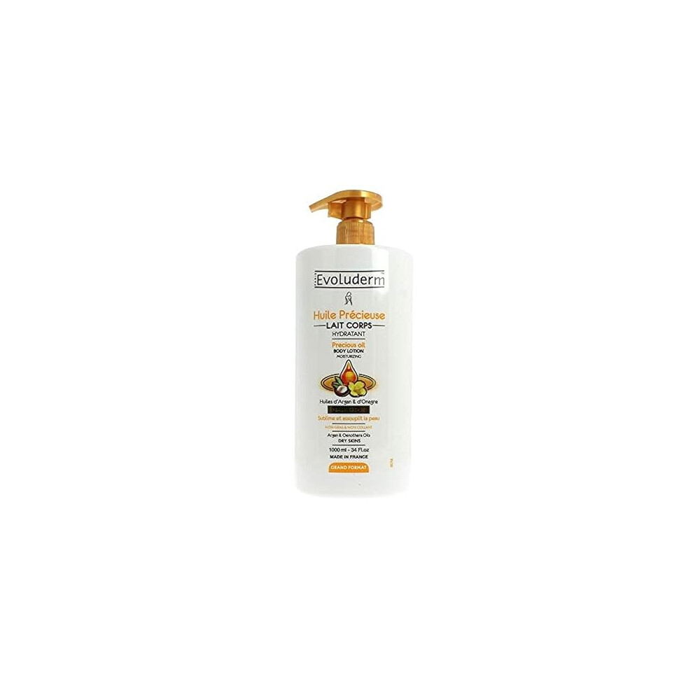 Precious Oils Body Lotion 1000ml Argan & Evening Primrose Oils for Dry Skin