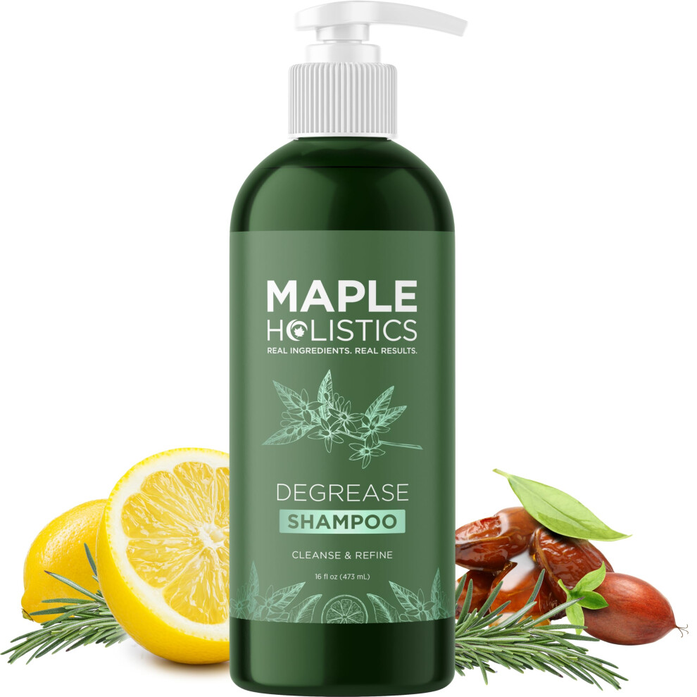 Maple Holistics Sulphate Free Hair Shampoo For Greasy Hair - Degrease Deep Cleansing Shampoo For Oily Hair And Scalp With Clarifying