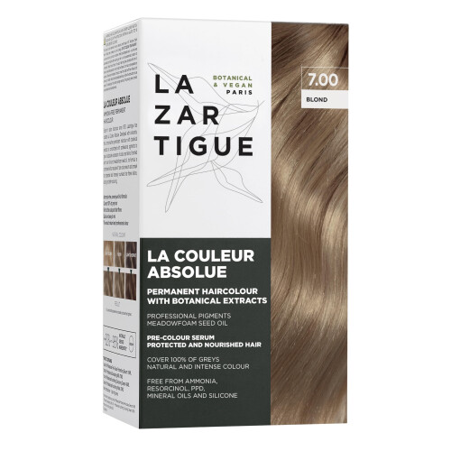 Lazartigue, Μόνιμη Χρωματική Μαλλιών με Βιολογικά Εξαρτήματα, 7.00 Blond, 1 Εφαρμογή