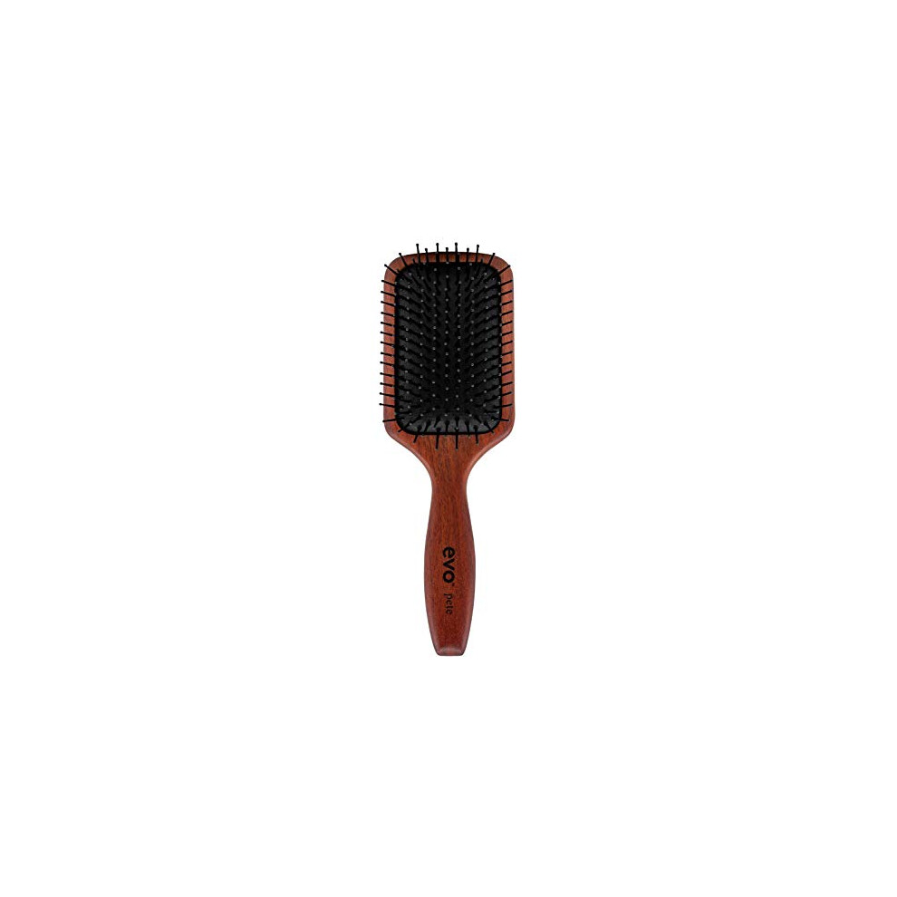 Pete Ionic Paddle Brush - Professional Hair Styling Brush - Detangling, Smoothing & Styling Wooden Brush