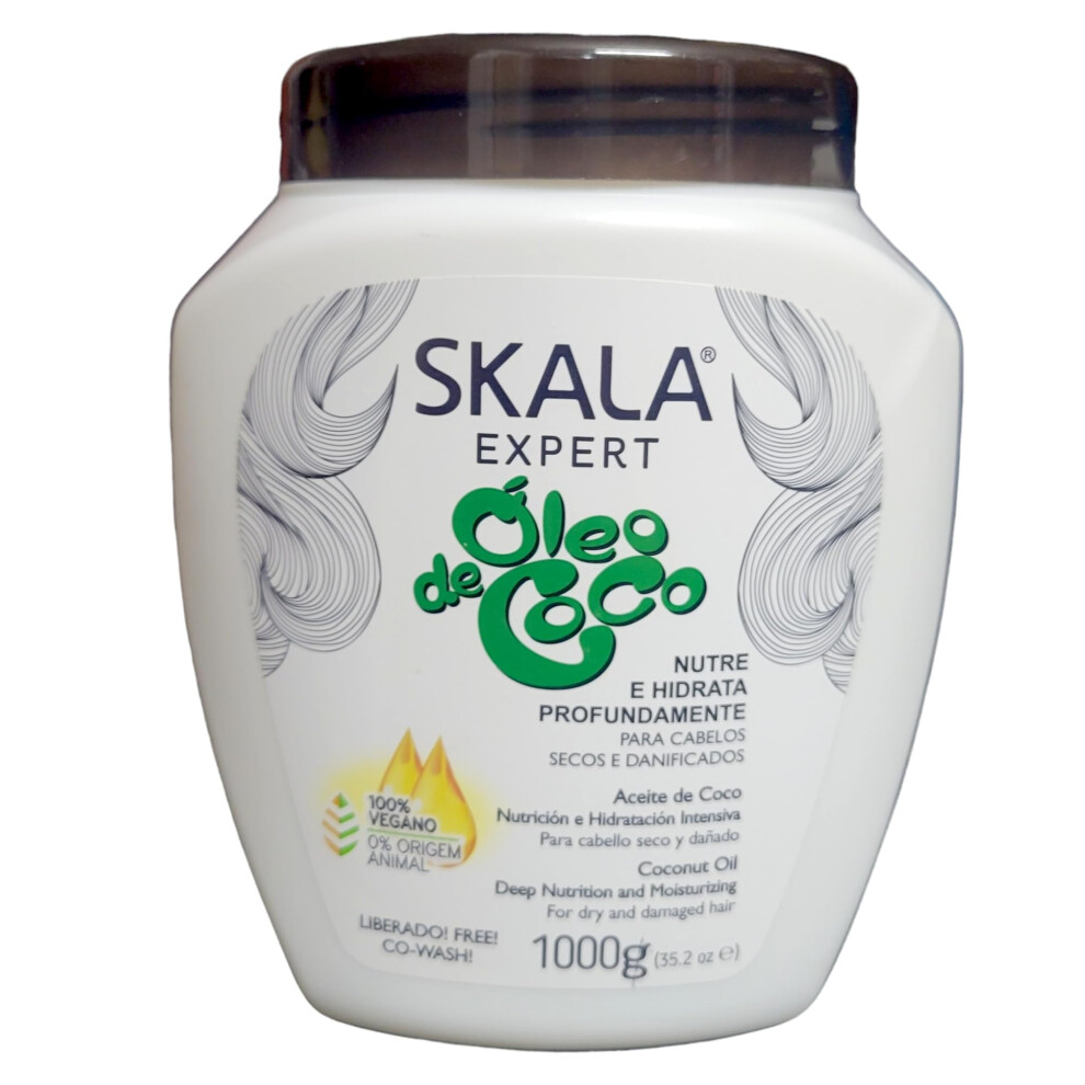 Skala Coconut Oil Hair Mask 1000Ml For Dry & Damaged Hair - 100% Vegan, Free From Sulfates, Silicones & Parabens