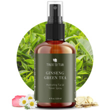 Tree To Tub Fuktgivande Ansikts Toner Spray för Torr & Känslig Hy - Alkoholfri Trollhassel & Rosenvatten