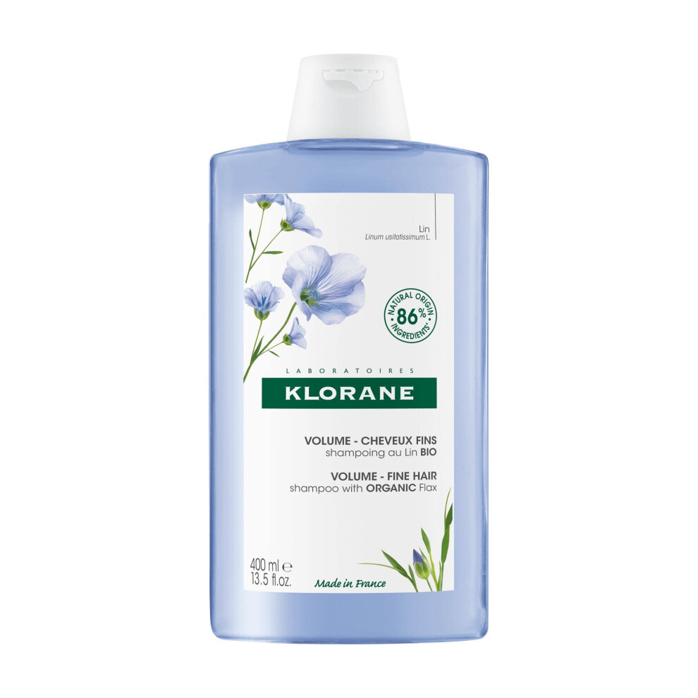 Klorane Volume - Fine Hair Shampoo With Organic Flax 400Ml