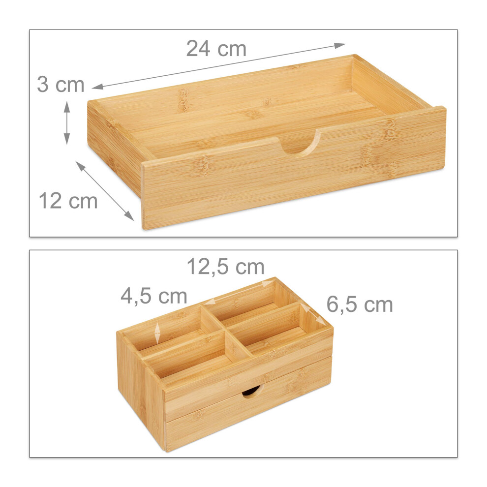 bamboo-cosmetics-organiser--multifunctional--4-compartments---drawer--desk-storage--natural