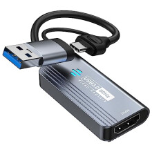 Video Capture Card, 4K HDMI to USB3.0/Type-C Capture Card, 1080P 60FPS Video Capture Device, for Streaming,