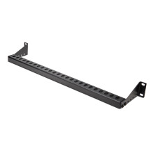1U Rack Mountable Cable Lacing Bar w/Adjustable Depth, Cable Support Guide For Organized 19" Racks/Cabinets, Horizontal