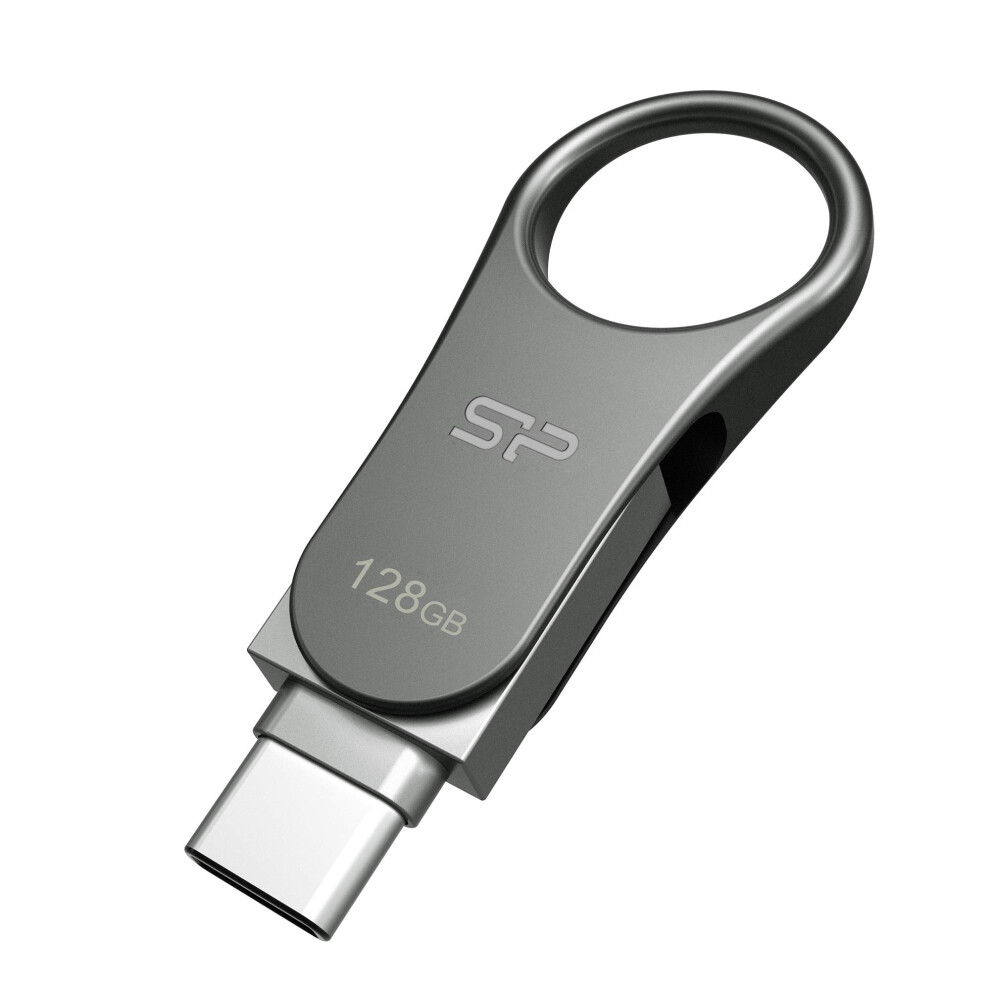 Photos - USB Flash Drive Silicon Power 128GB USB-C Type C USB 3.0/3.1 Gen 1 Dual Flash Drive, Mobile C80 Compatible with Samsung Galaxy, Google 