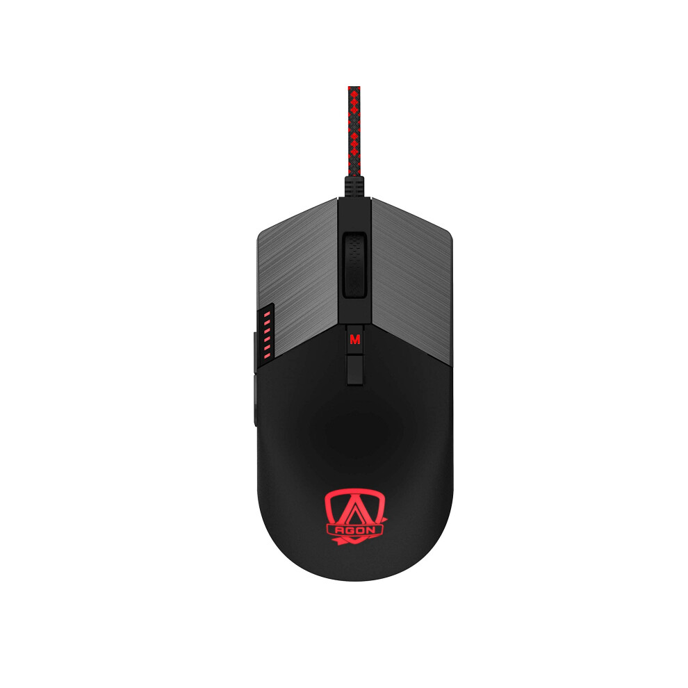 Agon by AOC AGM700 Gaming Mouse - 16,000 DPI - Omron Switches - RGB effects - adjustable DPI - adjustable Weight