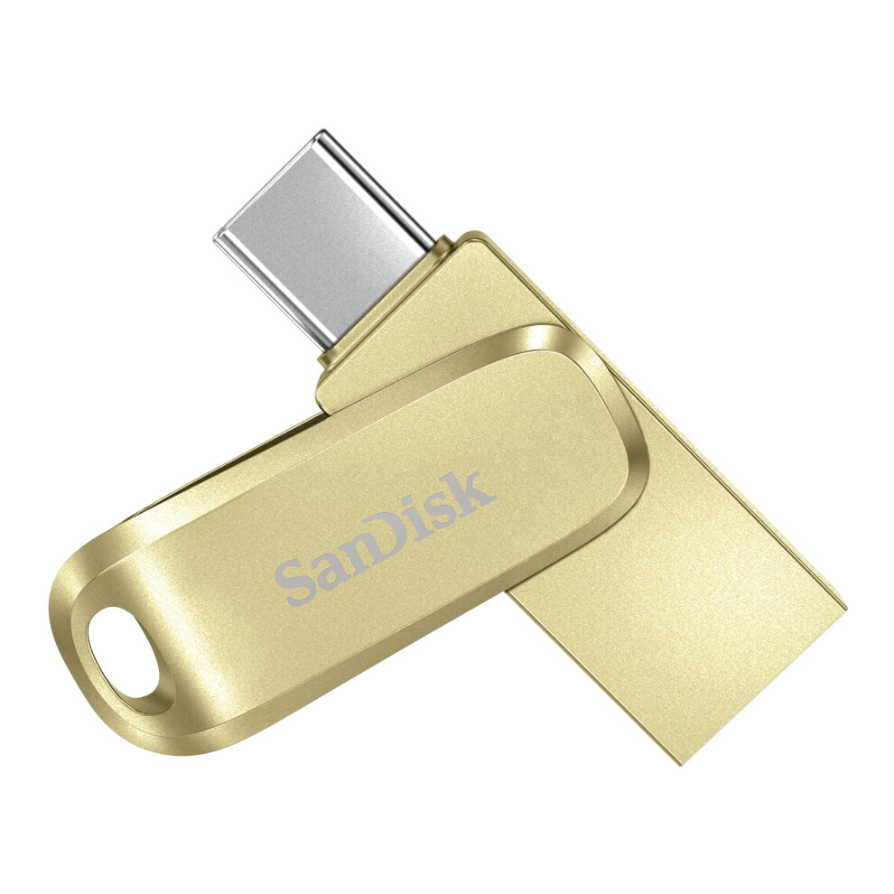 128GB Ultra Dual Drive Luxe, USB Type-C Flash Drive, all-metal, up to 400MB/s with reversible USB Type-C and USB Type-A