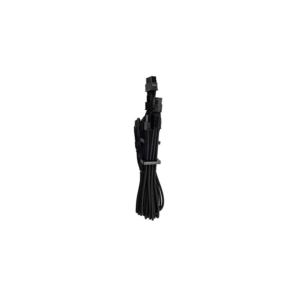 CP-8920250 Premium Individually Sleeved PCIe (Dual Connector) Cables â Black, 2 Yr Warranty, for Corsair PSUs