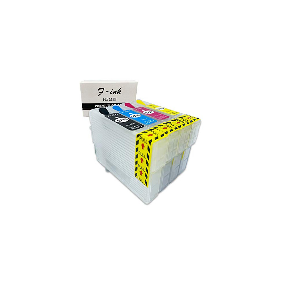 Empty Refillable Ink Cartridge Replacement For Ep 27 Or 27XL Ink,Works With Workforce Wf-3640Dtwf Wf-7110Dtw Wf-7610Dwf 780150855766