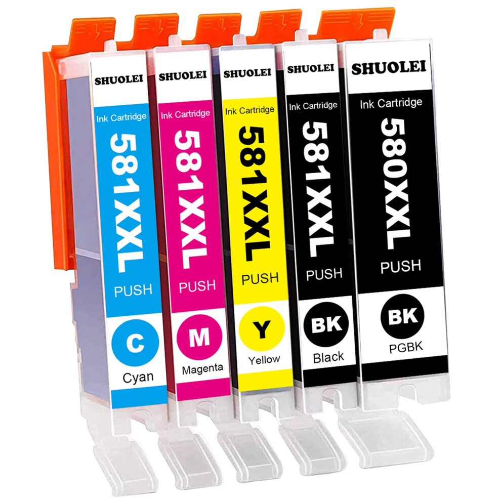 580Xxl 581XXL Compatible Ink Cartridges Replacement For Canon Pgi580 Cli581 Pgi-580Xxl Cli-581Xxl For Canon Pixma Ts6350 644097436757