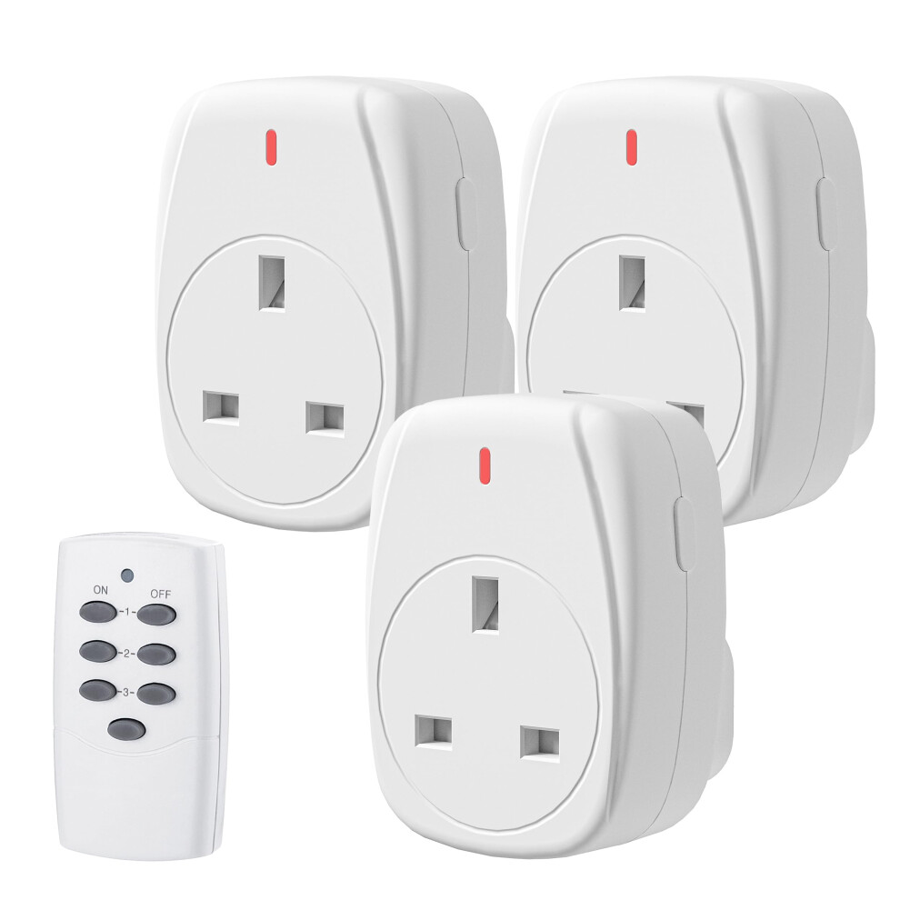 Wireless Remote Control Plug Sockets,Hbn 13A/3120W Remote Control Sockets For Household Appliances,Wireless Light Switch 810079582211