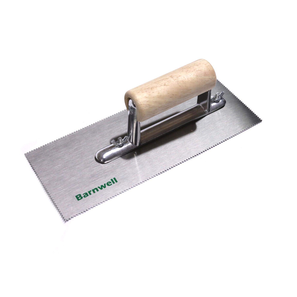 Adhesive Trowel - 2.0Mm V Notched Blade With Wooden Handle Spreader 5060664964075